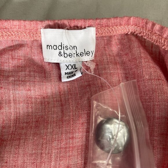 Madison & Berkeley XXL Coral‎ Tank Top NWT - Picture 4 of 5